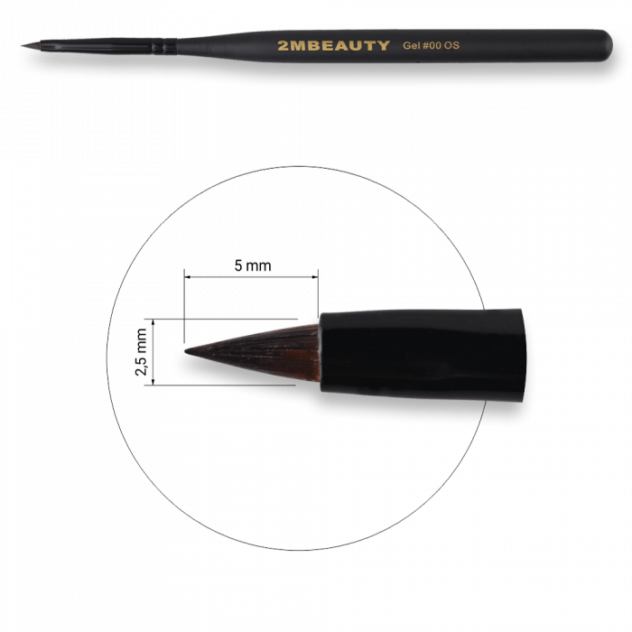 Zselé ecset Macskanyelv #00 OS - Black Beauty (2)
