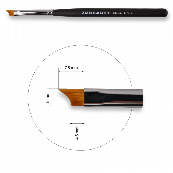 Zselé ecset Smile - Line 6 - Black Beauty (2)