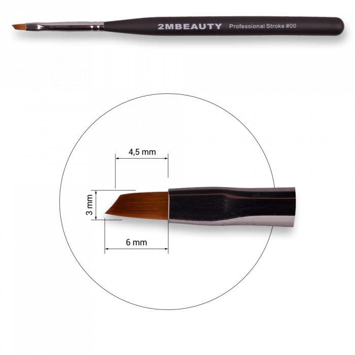 Zselé ecset Stroke #00 - Black Beauty (2)