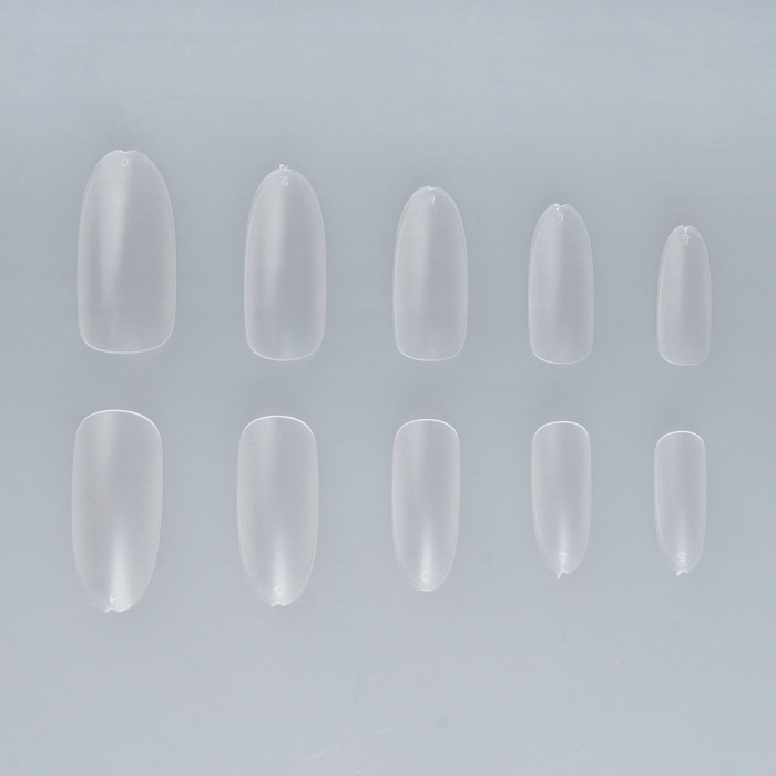 Nail Art Tip Oval Clear - 120 db Tip (120db - dobozzal) (2)