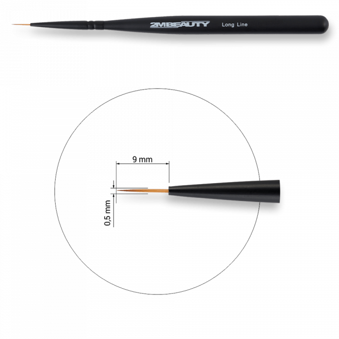 Díszítő Ecset Long Line - Black Beauty (2)