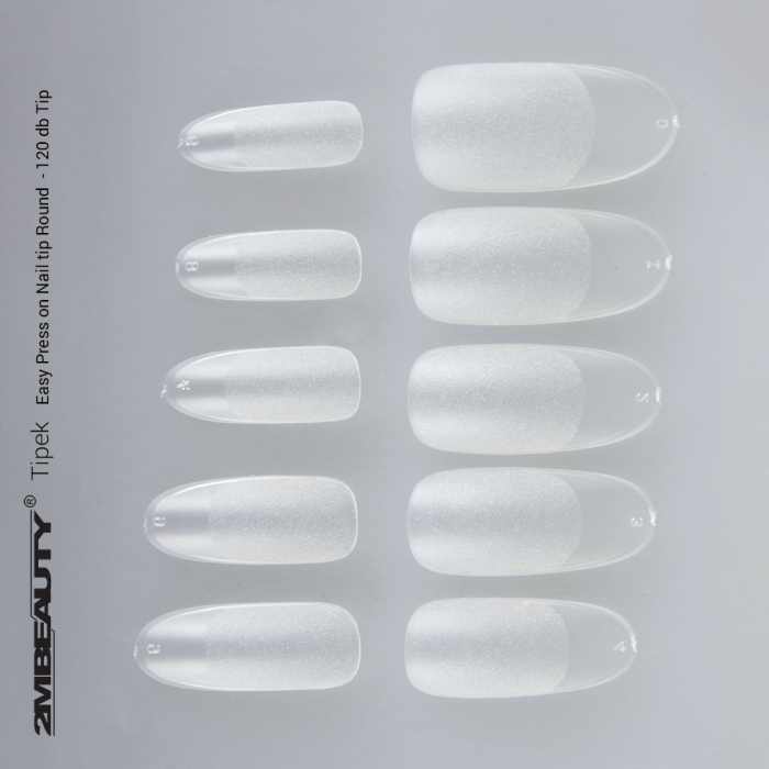 Easy Press On Nail Tip Round - 120 Db Tip (120db - dobozzal) (2)