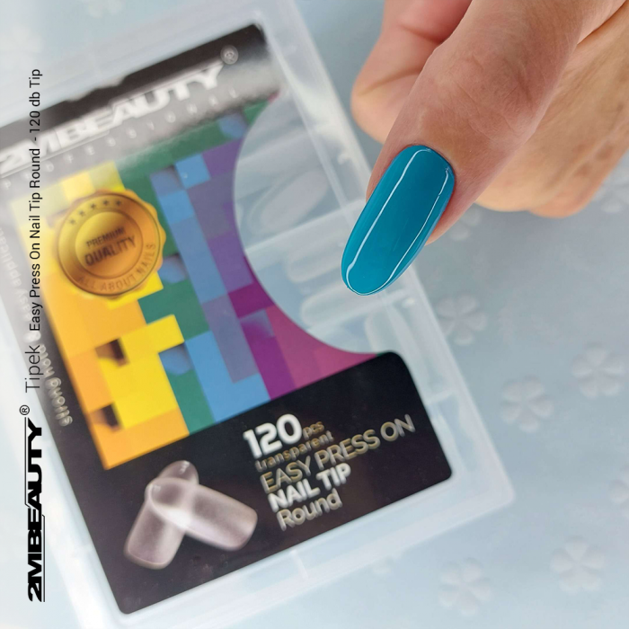 Easy Press On Nail Tip Round - 120 Db Tip (120db - dobozzal) (4)