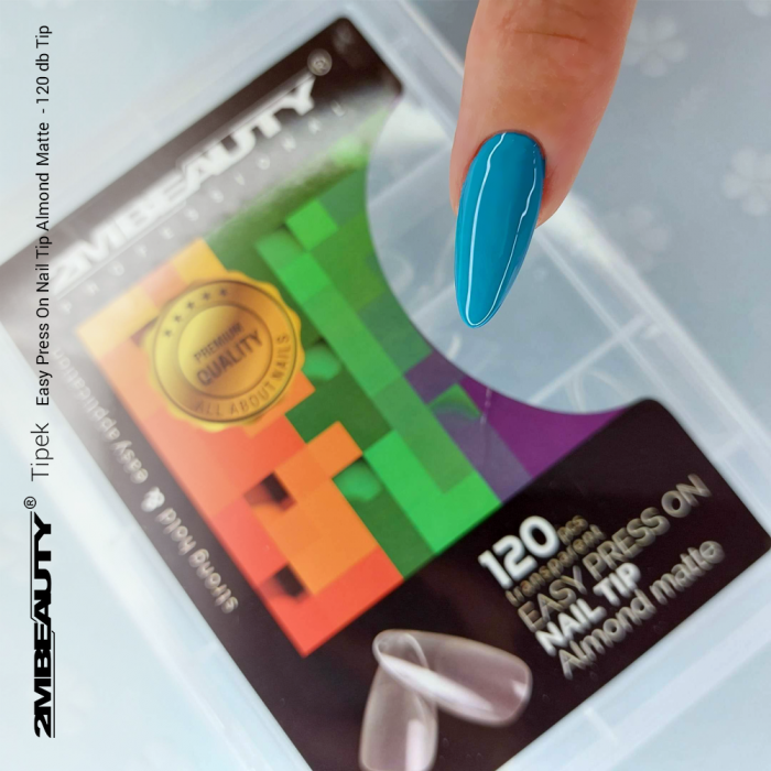 Easy Press On Nail Tip Almond Matte - 120 db Tip (120db - dobozzal) (3)