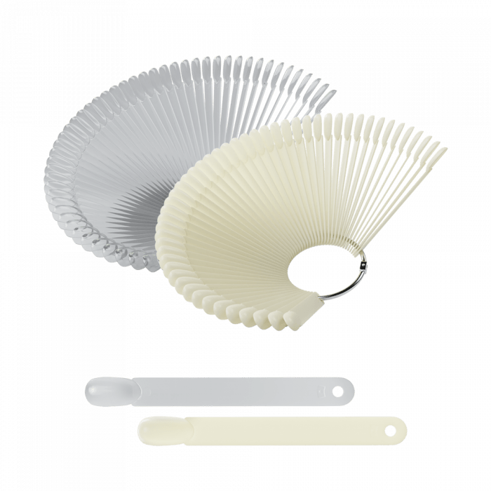 Nyeles Mini Kerek Mandula Tip Fém Gyűrűvel (50 db-os) (Clear) (2)