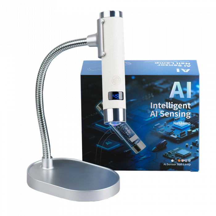 Design AI Szenzoros UV/LED Lámpa - Akkumulátoros, Állvánnyal (db) (2)