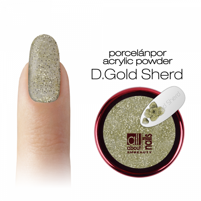 Porcelánpor - Diamond Gold Shred (5g) (2)