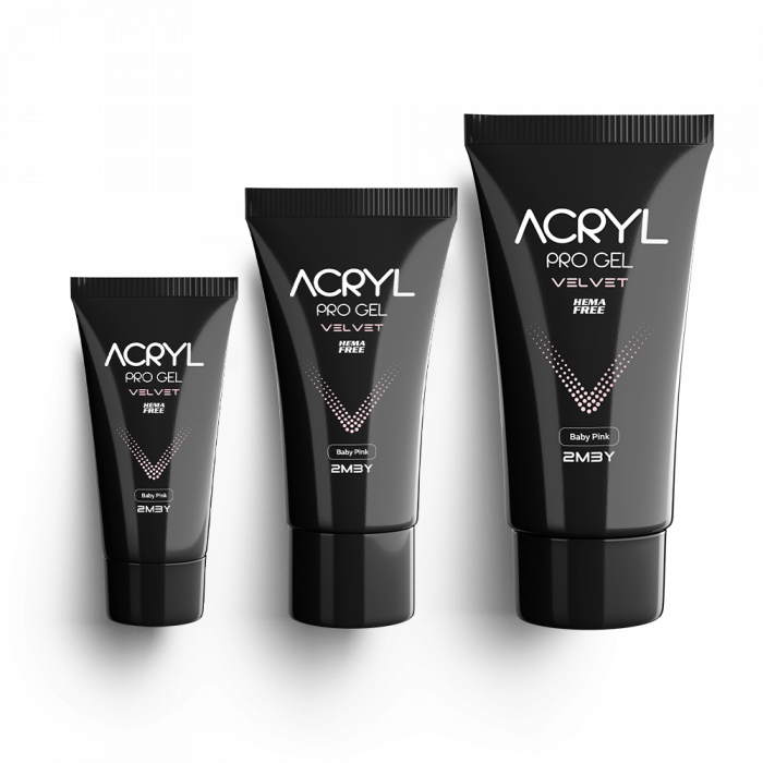Acryl Pro Gel Velvet - Baby Pink - HEMA Mentes Akrilzselé (15g) (2)