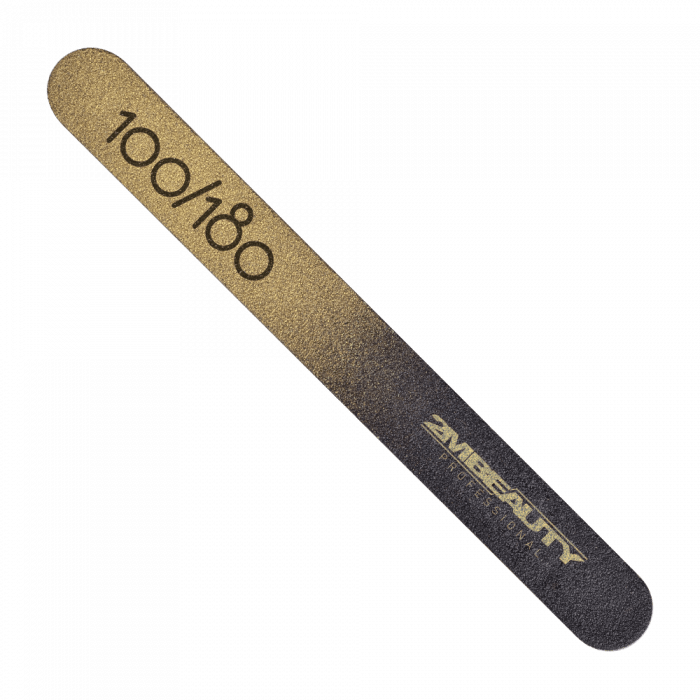 Egyenes Körömreszelő - Fekete-Arany #100/180 (2)