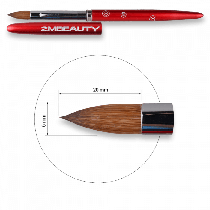 Porcelán ecset Mandula #12 (Red Abstract 2017) (3)