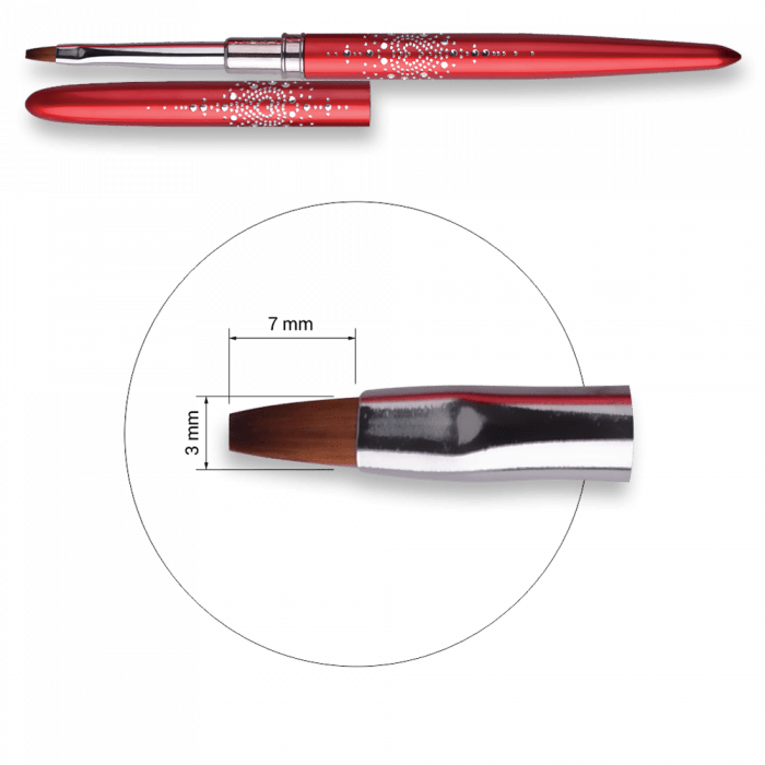 Zselé ecset Gel #2 Long (Black Abstract 2017) (2)