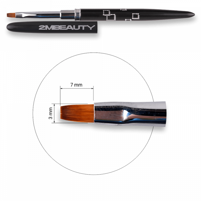 Zselé ecset Gel #2 Long (Black Abstract 2017) (4)