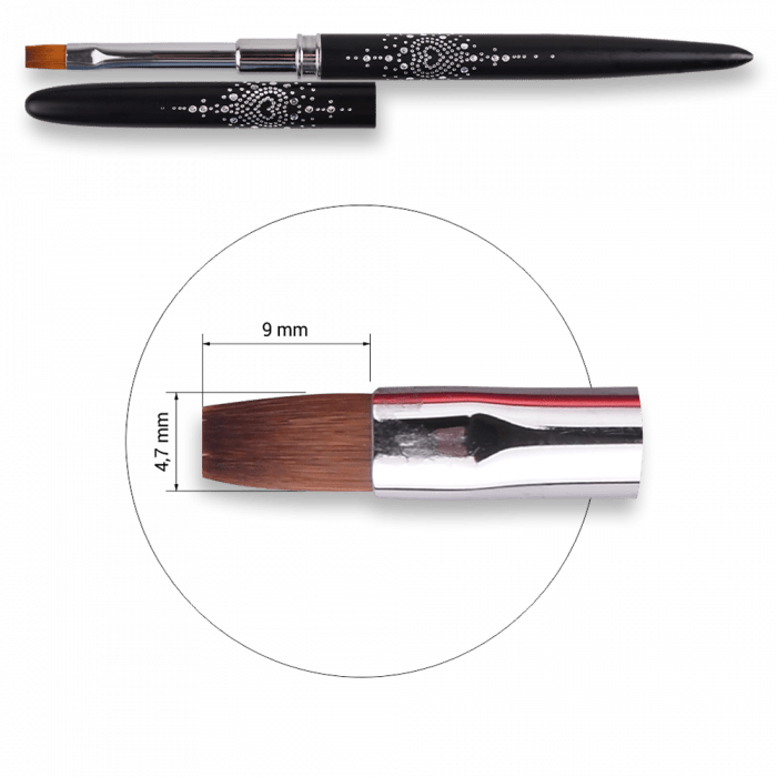 Zselé ecset Gel #6 Long (Black Heart - 2017) (2)