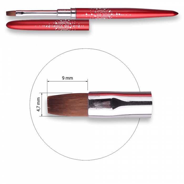 Zselé ecset Gel #6 Long (Black Heart - 2017) (3)