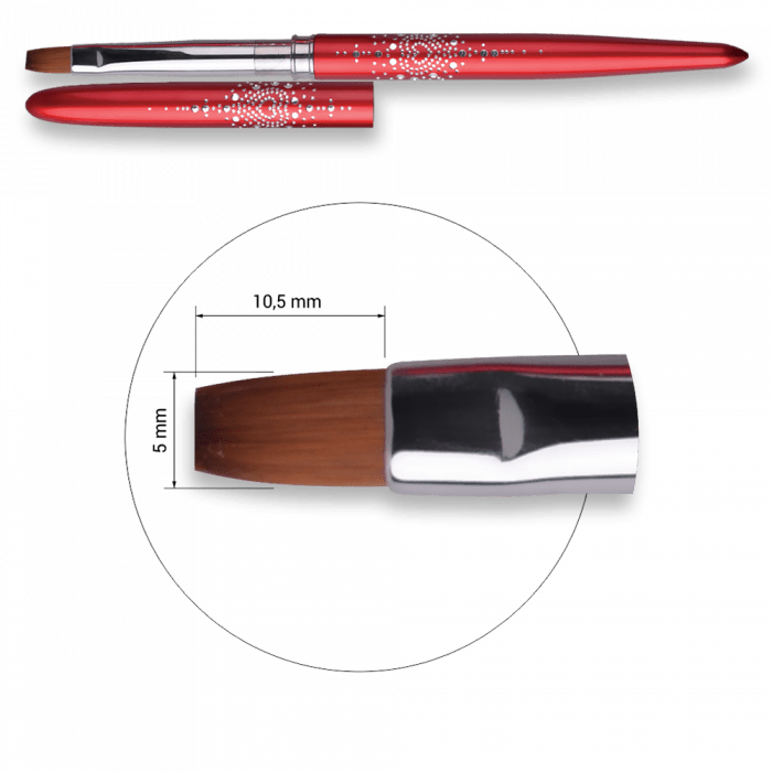 Zselé ecset Gel #8 Long (Black Abstract 2017) (4)