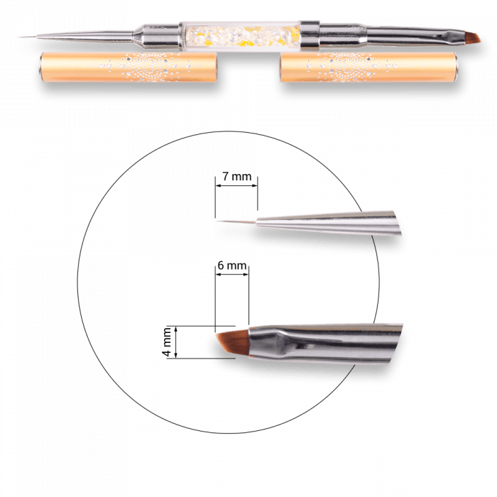 Díszítő ecset - Gold beauty Twin (2)