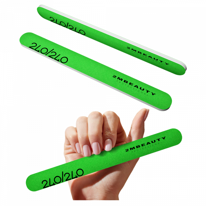Egyenes Körömreszelő - Neon Zöld #240/240 (2)