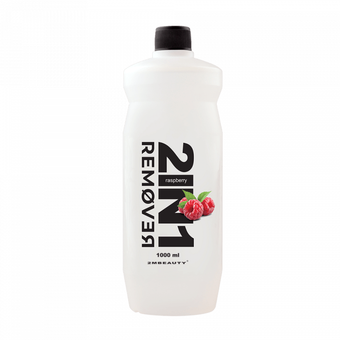2in1 Gél Lakk Leoldó és Lakklemosó Folyadék - Raspberry (1000ml )