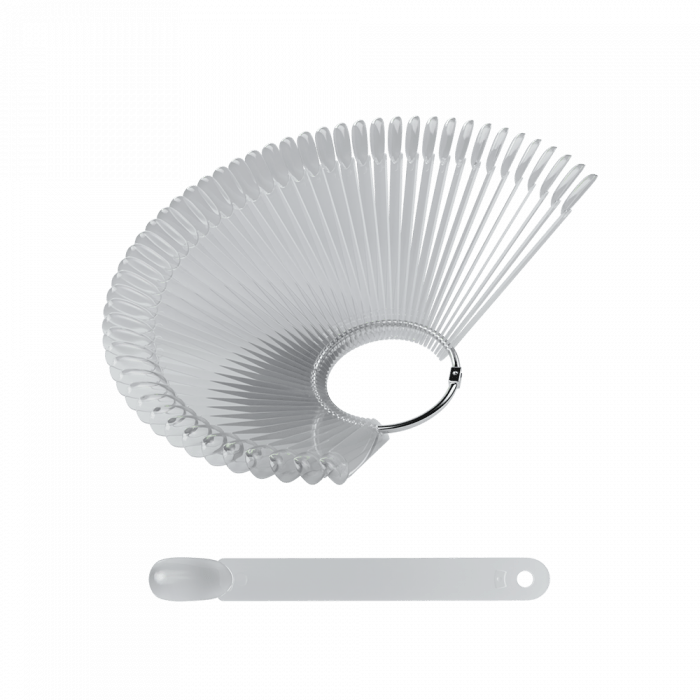 Nyeles Mini Kerek Mandula Tip Fém Gyűrűvel (50 db-os) (Clear)