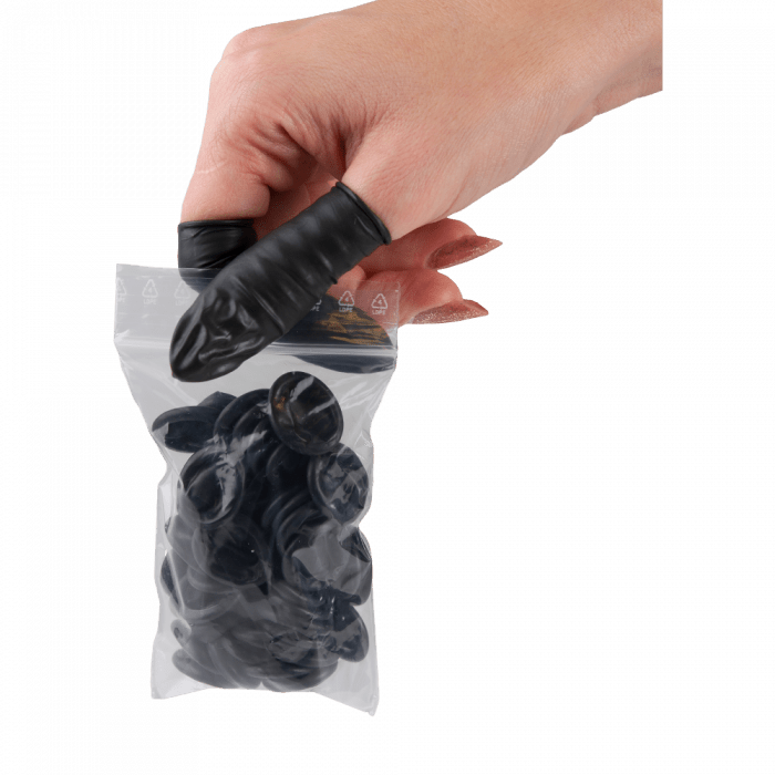 Ujjvédő gumi (Fekete, 50 db)