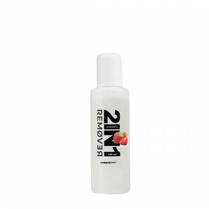 2in1 Gél Lakk Leoldó és Lakklemosó Folyadék - Strawberry (100ml)