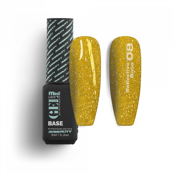Gel Lack - Reflective Base 08 - HEMA Mentes (5ml - mini me)