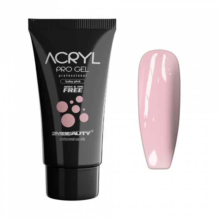 Acryl Pro Gel Baby Pink - HEMA Mentes Akrilzselé - Tubusos (60g)