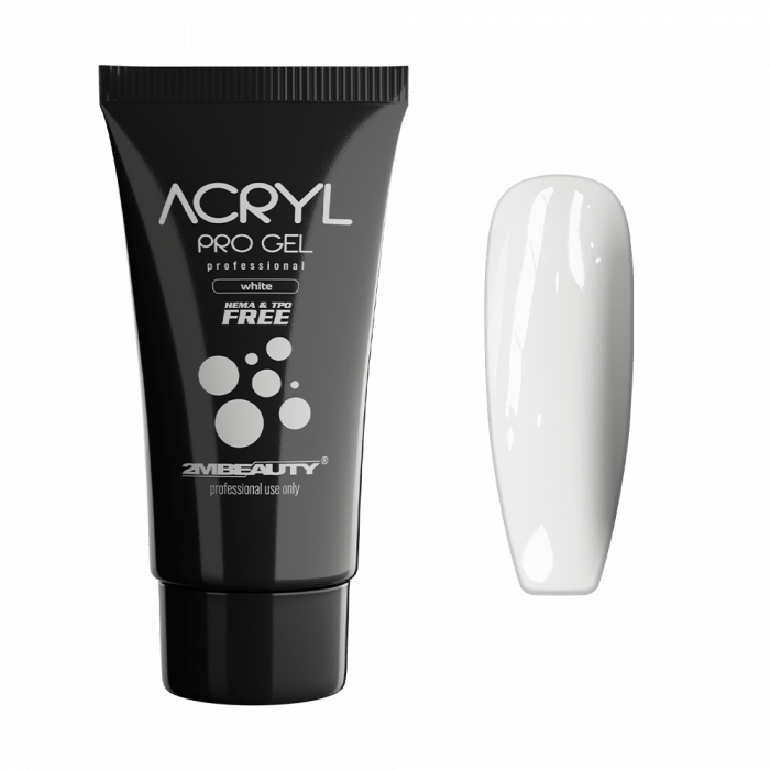 Acryl Pro Gel White - HEMA Mentes Akrilzselé - Tubusos (60g)