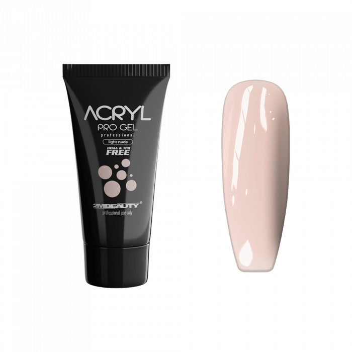 Acryl Pro Gel Light Nude - HEMA Mentes Akrilzselé - Tubusos (15g)