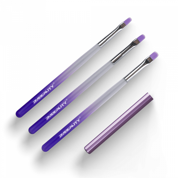 Oval Zselé Ecset Szett - 3 db-os (Lila)