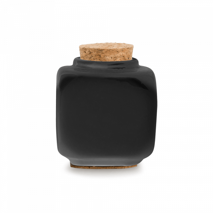 Liquidtartó Porcelán (Fekete, Square)