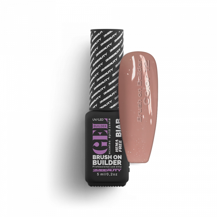 Brush On Builder Color 12 - HEMA Mentes Ecsetes Építőzselé (5ml - mini me)