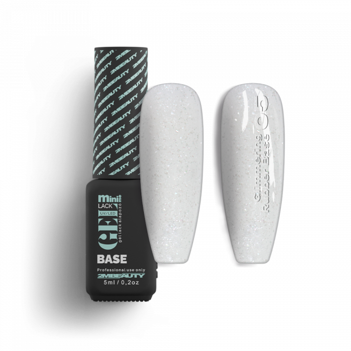 Gel Lack - Glimmering Rubber Base 05 - HEMA Mentes (5ml - mini me)