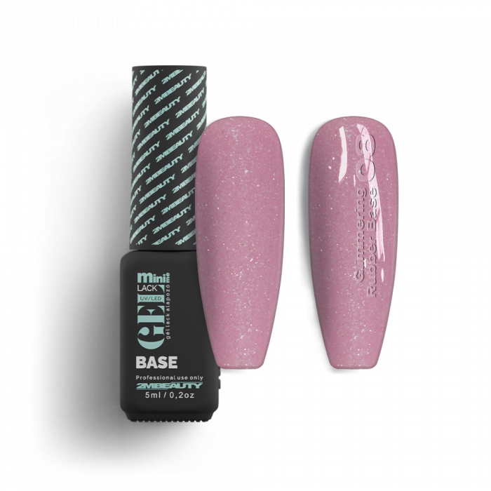 Gel Lack - Glimmering Rubber Base 08 - HEMA Mentes (5ml - mini me)