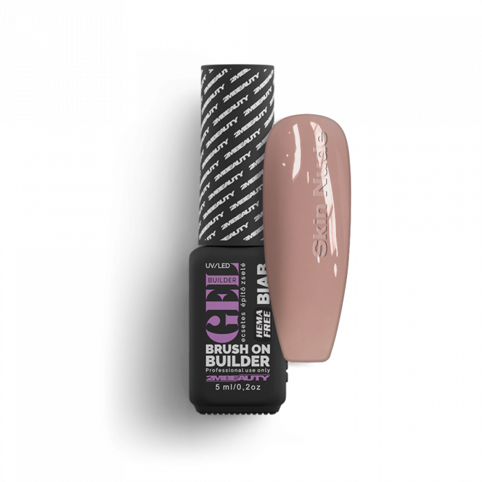 Liquid Polygel BIAB - Skin Nude - HEMA Mentes Ecsetes Építőzselé (5ml - mini me)