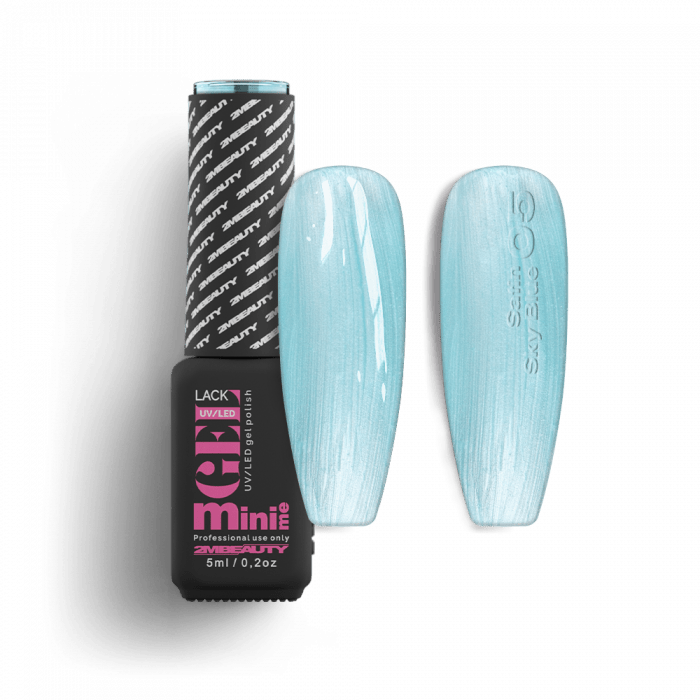 Gel Lack - Satin - 05 Sky Blue - HEMA Mentes (5ml - mini me)