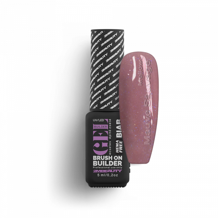 Liquid Polygel BIAB - Mellow Mauve Sauvage - HEMA Mentes Ecsetes Építőzselé (5ml - mini me)
