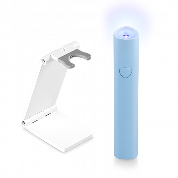 Design LED Lámpa - Akkumulátoros, Állvánnyal (Kék)