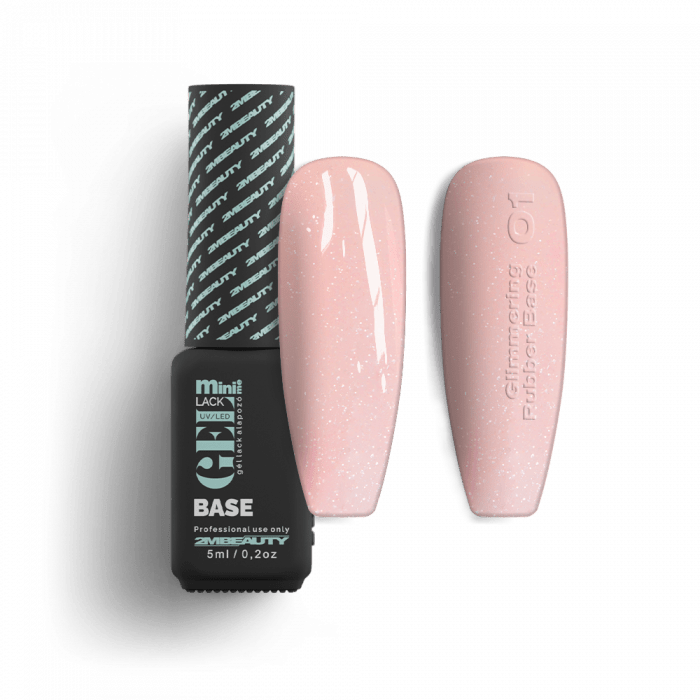 Gel Lack - Glimmering Rubber Base 01 - HEMA Mentes (5ml - mini me)