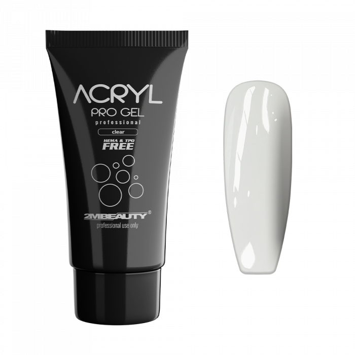 Acryl Pro Gel Clear - HEMA Mentes Akrilzselé - Tubusos (60g)