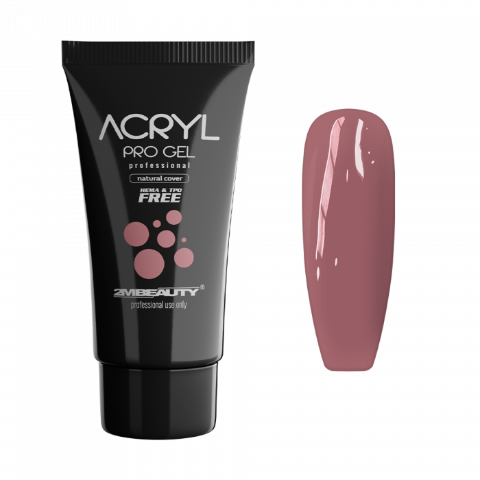 Acryl Pro Gel Natural Cover - HEMA Mentes Akrilzselé - Tubusos (60g)