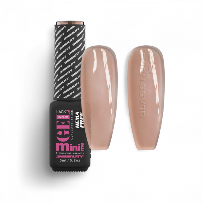Gel Lack - Glass Nude 02 - HEMA Mentes (5ml - mini me)