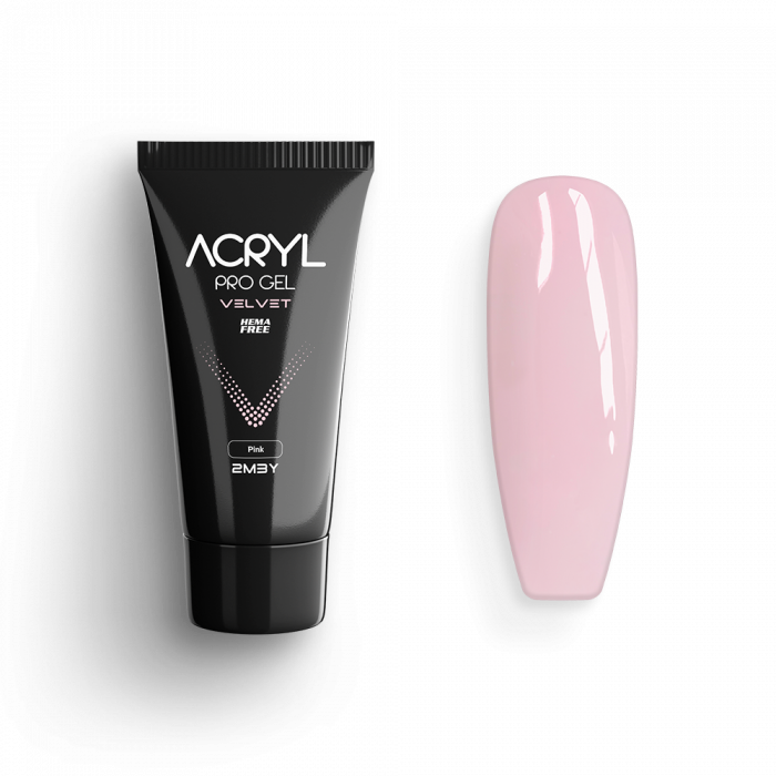 Acryl Pro Gel Velvet - Pink - HEMA Mentes Akrilzselé (15g)