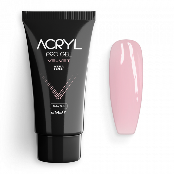 Acryl Pro Gel Velvet - Baby Pink - HEMA Mentes Akrilzselé (60g)