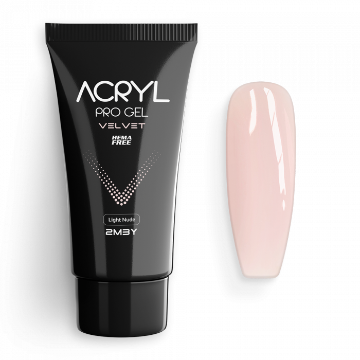 Acryl Pro Gel Velvet - Light Nude - HEMA Mentes Akrilzselé (60g)