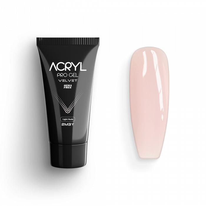 Acryl Pro Gel Velvet - Light Nude - HEMA Mentes Akrilzselé (15g)