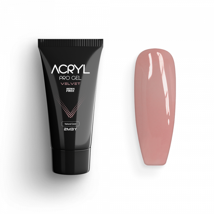 Acryl Pro Gel Velvet - Natural Cover - HEMA Mentes Akrilzselé (15g)