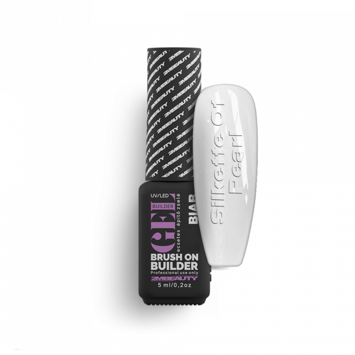 Liquid Polygel BIAB - Silkette - 01 Pearl - HEMA Mentes Ecsetes Építőzselé (5 ml)