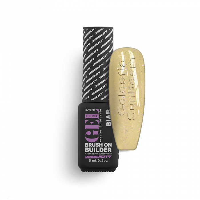 Liquid Polygel BIAB - Celestial 01 - Sunbeam - HEMA Mentes Ecsetes Építőzselé (5ml - mini me)
