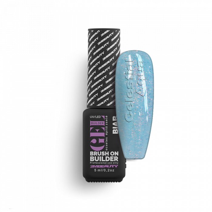Liquid Polygel BIAB - Celestial 05 - Aqua - HEMA Mentes Ecsetes Építőzselé (5ml - mini me)